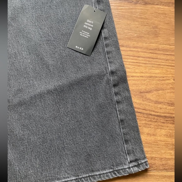 NA-KD Low Waist Jeans Dark Grey EU 38 (US size 8) - Picture 7 of 7
